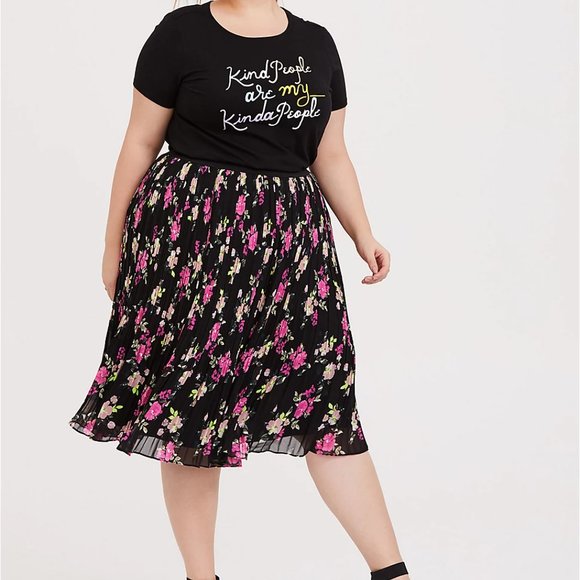Torrid dark floral midi skirt - Picture 3 of 3